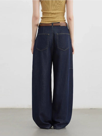 Women's Jeans Loose Casual New High Waist Split Female Wide Leg Denim Pants  Spring Autumn 2025