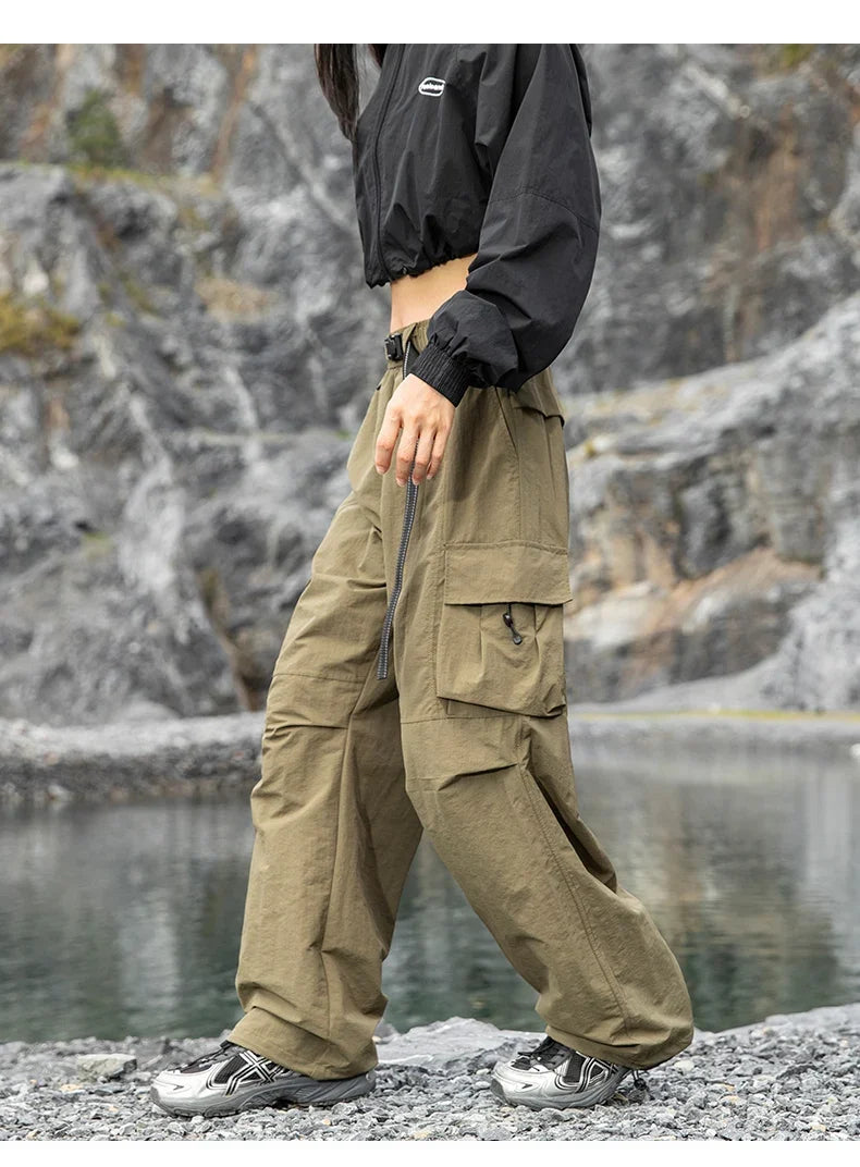 Outdoor Hiking Pants Male Waterproof Wear-Resistant Trekking Paratrooper Trousers Autumn Breathable Mountaineering Cargo Pants