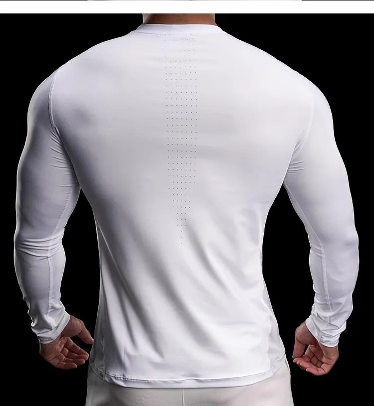 Autumn Sports Gym Fitness Clothes Tights Long-sleeved Running Training Bottoming Tops Long-sleeved T-shirts High Elasticity