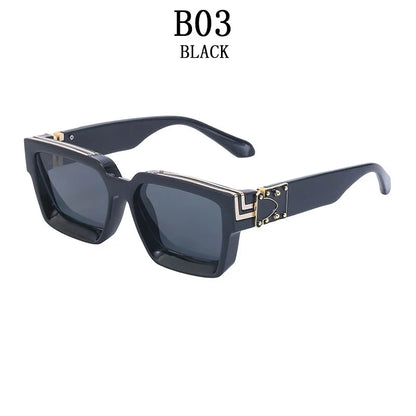Millionaire Square Sunglasses For Men Vintage Luxury Sunglasses Women Retro Shades Fashion Glasses Gafas De Sol Sonnenbrille Sun