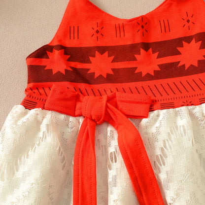 1-6 Yrs Little Moana Halter Sundress Baby Vaian Younger Sister Ocean Voyager Kid Summer Beach Hawaii Style Princess Casual Frock