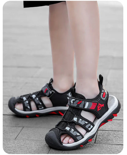 Summer Children Beach Water Sandals Brand Fashion Sneakers For Girls Boys Footwear Kids Non-slip Sandalias Leather Shoes