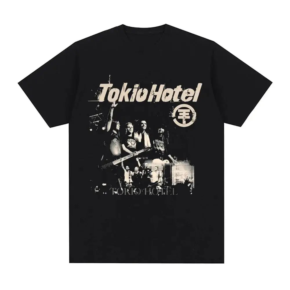 Rock Band Tokio Hotel Kaulitz Graphic Print T Shirt Fashion Punk Short Sleeve  Casual Hip op Streetwear Plus Size T Shirt Women