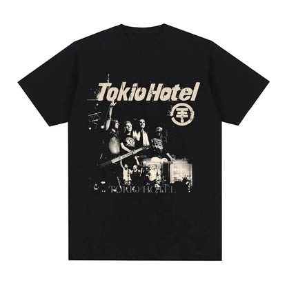 Rock Band Tokio Hotel Kaulitz Graphic Print T Shirt Fashion Punk Short Sleeve  Casual Hip op Streetwear Plus Size T Shirt Women