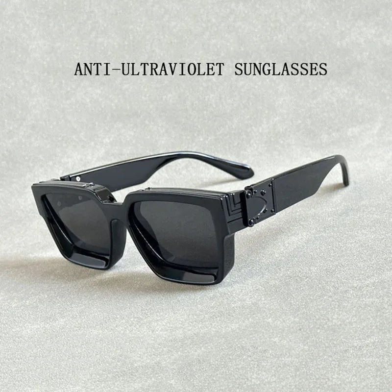 Retro Millionaire Sunglasses For Men Luxury New Square Sunglasses Women Trendy Vintage Luxe Fashion Glasses Gafas De Sol Hombre