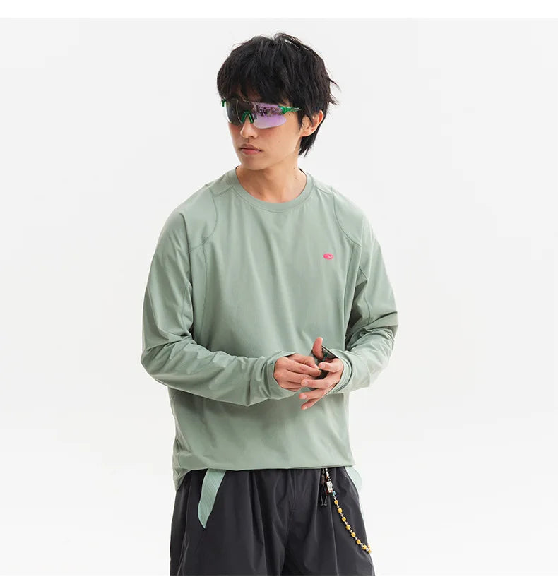 Men Anti-Bacterial  UPF Sun Protection Long Sleeve Moisture-Wicking & Quick-Dry Lightweight Top Unisex Quick-Dry Sun Protective