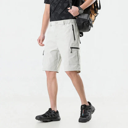 Summer Quick Dry Cargo Shorts Mens Lightweight Work Cargo Shorts Multi Pockets Waterproof Outdoor Hiking Fishing Shorts Male