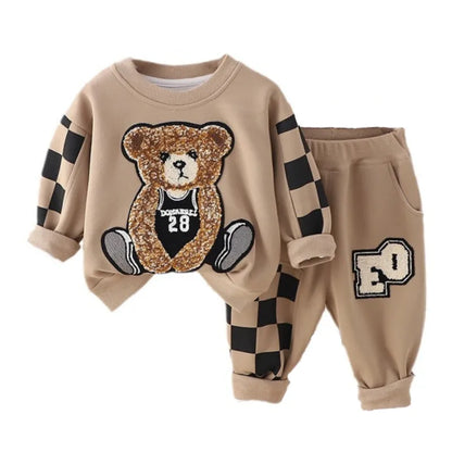 New Spring Autumn Baby Boys Clothes Suit Children Girls Cartoon T-Shirt Pants 2Pcs/Sets Toddler Casual Costume Kids Tracksuits