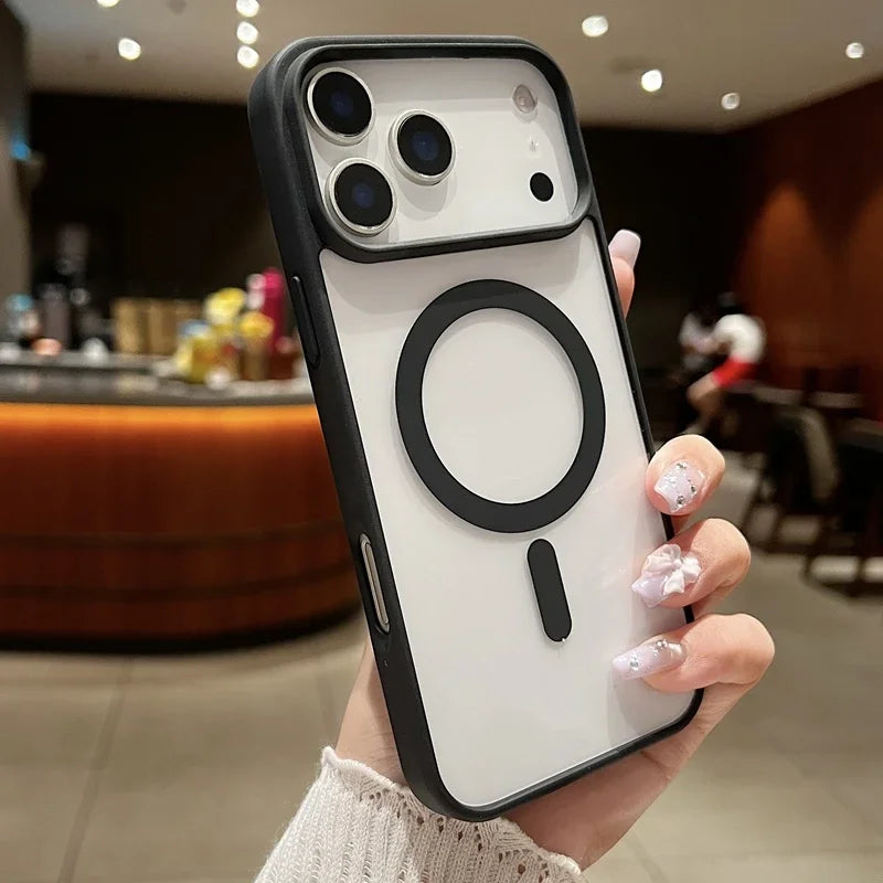 New 17 pro max Clear Magnetic Phone Case for iPhone 17 Air 17 pro max Magsafe Candy Color Transparent Protector Back Cover
