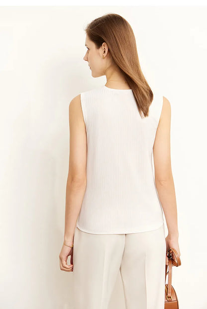 Women's Tank Top 2026 Summer New Lace Trim V-Neck Knit Sleeveless Vest Slim Fit Casual Layering Cami For Women 12612031