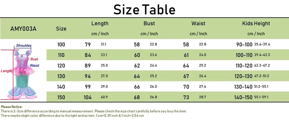 Mermaid Dress Girls Kids Cosplay Dresses Princess Costume Perform Clothes Birthday Party Halloween Clothing