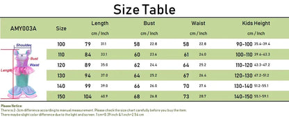 Mermaid Dress Girls Kids Cosplay Dresses Princess Costume Perform Clothes Birthday Party Halloween Clothing
