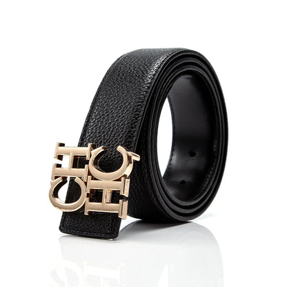 Men's Leather Belts Brand Cowskin Belt Top Quality Men Belt Luxury Designer Leather Belts Metal Buckle Male belts 3.8CM