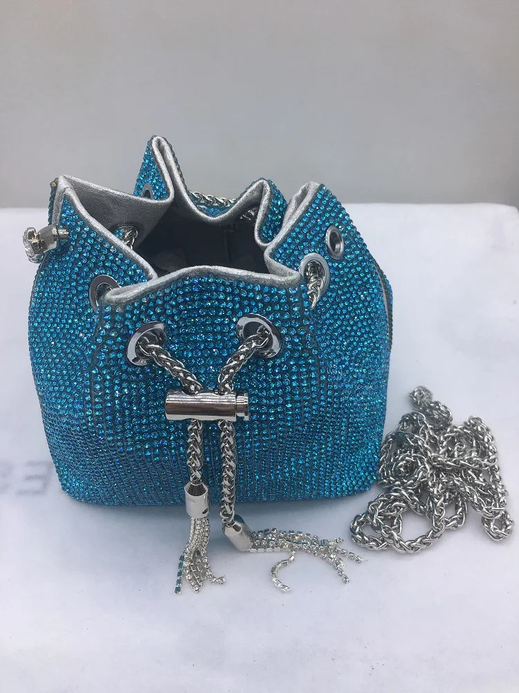 Crystal Shiny Rhinestones Diamond Evening Bag Wedding Party Clutch Purse Luxury Fashion Women Handbag Shoulder Crossbody Bag