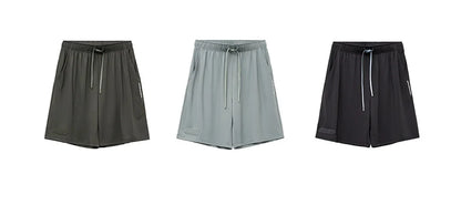 Men's American Workwear Mesh Ice Cool Breathable Short Thin Loose Outdoor Sports Fitness Casual Summer Training Bottoms