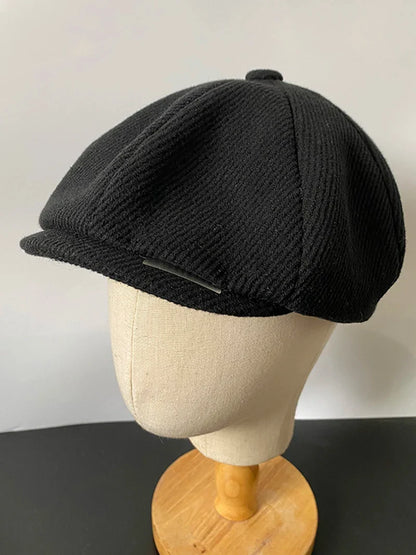 Vintage Men's Newsboy Cap With Blades Peaky Hats Women Men Berets Classic Woolen Octagonal Caps Casual Gatsby Flat Hat NZ297