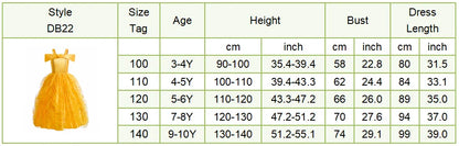 Girls Halloween Belle Dresses Girl Snow White Dress Kids Christmas Carnival Cosplay Clothes Children Princess Costumes