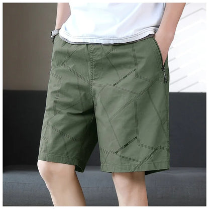 Men Elastic Waist Shorts Loose Fit Casual Sports Jogger Shorts Man Fashion Print Shorts Gym Cool Board Shorts
