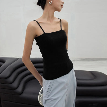 Summer Sexy Slim-Fit Women's Top New Arrival Summer Sleeveless Tank Tops Reversible V-Neck Knit Strapless Camisole Woman Clothes