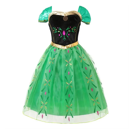 Kids Princess Costume Children Elsa Anna Halloween Dress Girl Cinderella Snow White Dress Rapunzel Mermaid Pageant Disguise