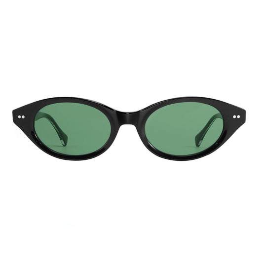 Vintage Oval Sunglasses Women Luxury Silver Carved Temples Acetate Sun Glasses Retro Small Frame Black Shades UV400