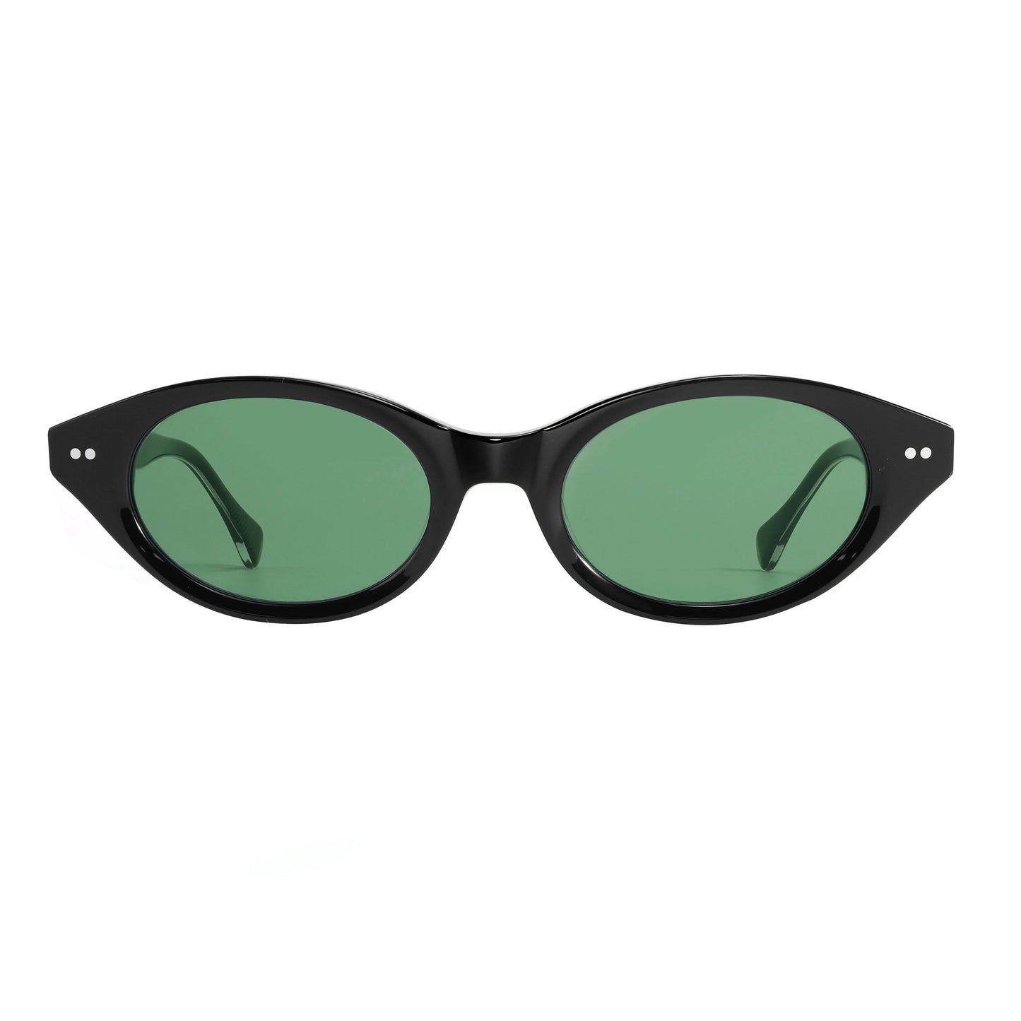 Vintage Oval Sunglasses Women Luxury Silver Carved Temples Acetate Sun Glasses Retro Small Frame Black Shades UV400