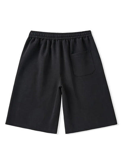 Men's Shorts Summer Clothes Fashion Letter Printed Casual Sweatpants Solid Color Loose Cotton Short Pants Male Straight Shorts
