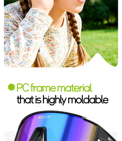 Girls Photochromic Cycling Glasses Hiking Eyewear Sunglasses Kids Sports UV400 Boys Baseball Outdoor Running Sunglasses