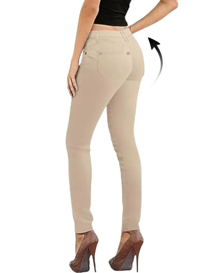 Casual Stretchy jeans for Women  White SKinny Pants Jeans Stretchy Spring Denim Pants Butt Lifting Denim Leggings
