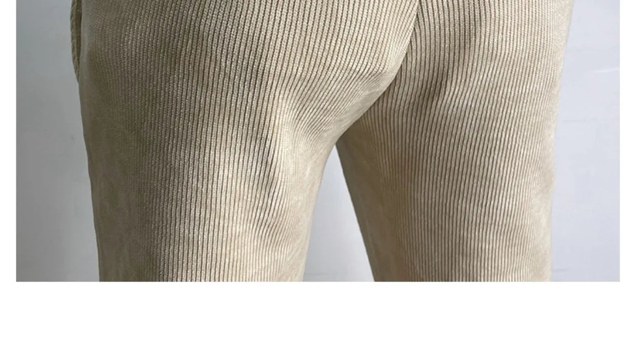 2025 Winter Men Suit Pants Woolen Thicken Keep Warm Formal Trousers Pantalones Hombre Solid Casual Slim Fit Pants Men Clothing