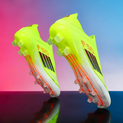 Men Football Boots Training Soccer Shoes FG Ultralight Long Spikes Breathable Drop Shipping Match Sport Cleats Indoor Sneakers