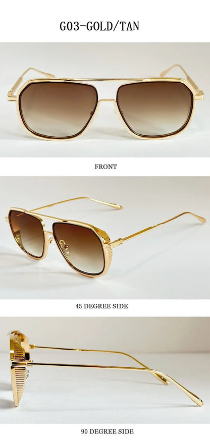 Fashion Sunglass Men Vintage Sunscreen Oversized Sunglasses Women Trendy Metal Glasses Gafas De Sol Hombre Lunette Soleil Femme