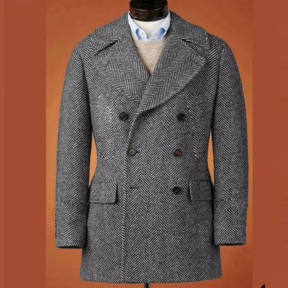 Men's Casual Blazer Herringbone Slim Fit Single Breasted Stylish Comfortable Jacket Men's Coat Double Breasted Blazer Men's Suit