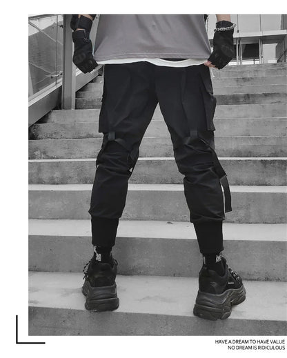Mens Techwear Sweatpants Y2K Streetwear Jogging Pants Men Hip Hop Street Dance Casual Trousers Vintage Cargo Pant Pantalon Homme