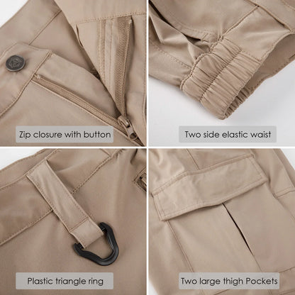 Men’s Lightweight Hiking Pants Quick Dry Water Resistant Tactical Work Outdoor Fishing Cargo Trousers