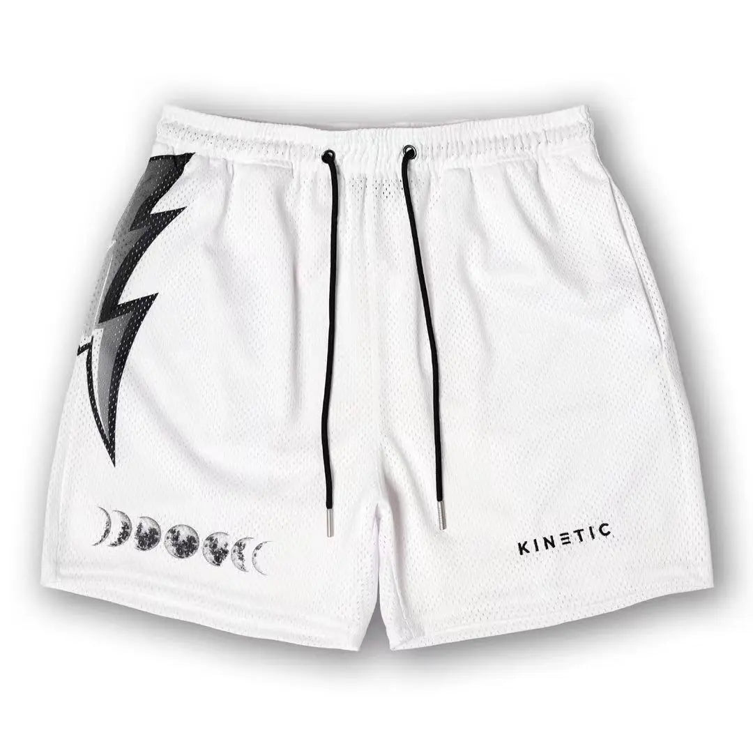 Summer Trend Motorcycle Shorts Mens Quick Dry Clothing Casual Short Pants Gym Fitness Sports Mesh Basketball Sweatpants
