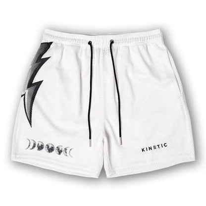 Summer Trend Motorcycle Shorts Mens Quick Dry Clothing Casual Short Pants Gym Fitness Sports Mesh Basketball Sweatpants