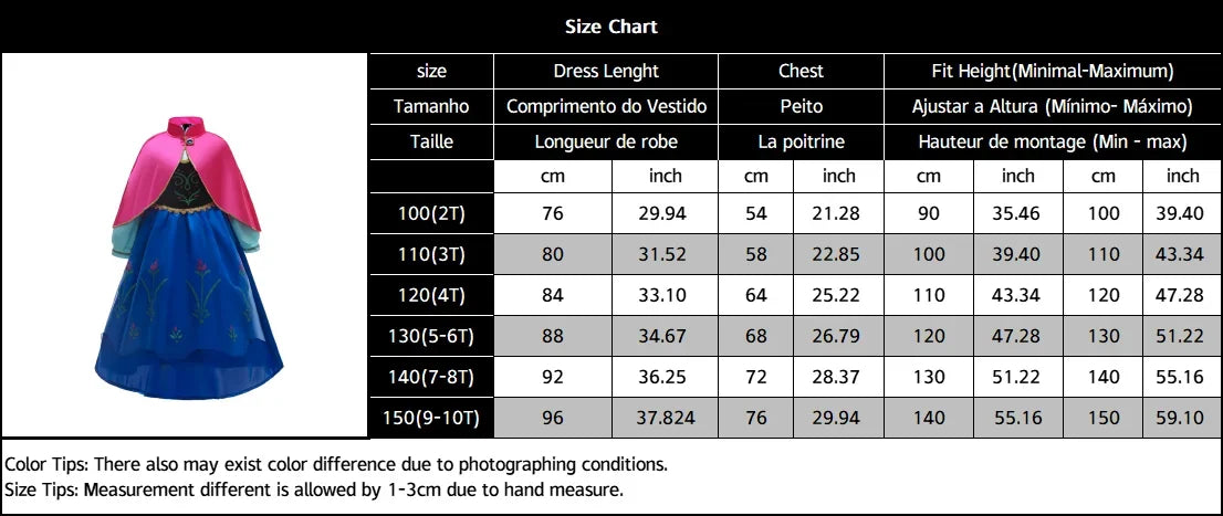 Elsa Anna Princess Dress Girls Cosplay Mesh Sequin Costumes Kids Snow Queen Halloween Carnival Birthday Party Gowns 12Y