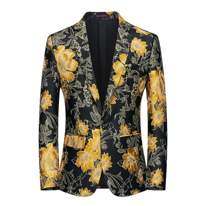 2026 New Men's Pink Embroidered Suit Jacket, Wedding Party Dress Coat, Fashionable Slim Male Blazers, Asian Size M-5XL 6XL
