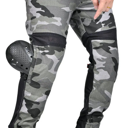 Summer Riding Knight Jeans With Protect Gear Pocket Net Motorcycle Pants  Pantalones Motocicleta Hombre Featherbed Jeans Gears