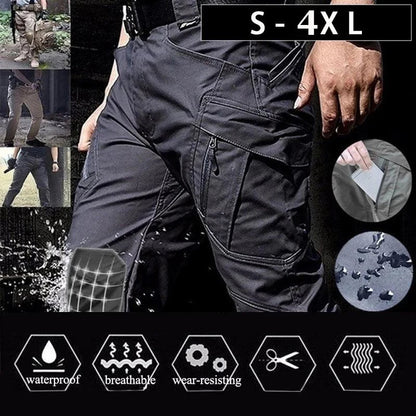 New Tactical 2-piece Set Pants Mens Outdoor Work Cargo Trousers Spring Summer Multi-pocket Waterproof Pant Training Hik Overalls