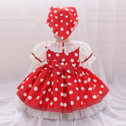 Maid Bear Party Baby Girl Dresses Toddler Lolita 1st Birthday Princess Prom Dress for Baby Bears Wedding Bridesmaids Kids Clothe