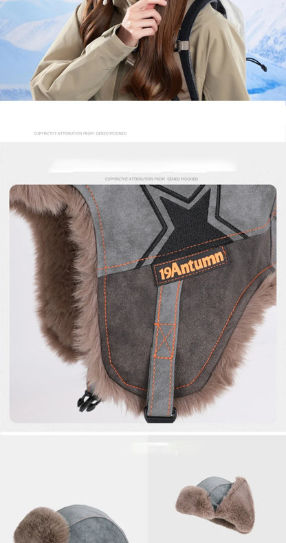 Russian Hat Men Women New Thick Warm Autumn Winter Fur Hat Male Female Windproof Snow Ski Trapper Earflap Cap Bomber Hat