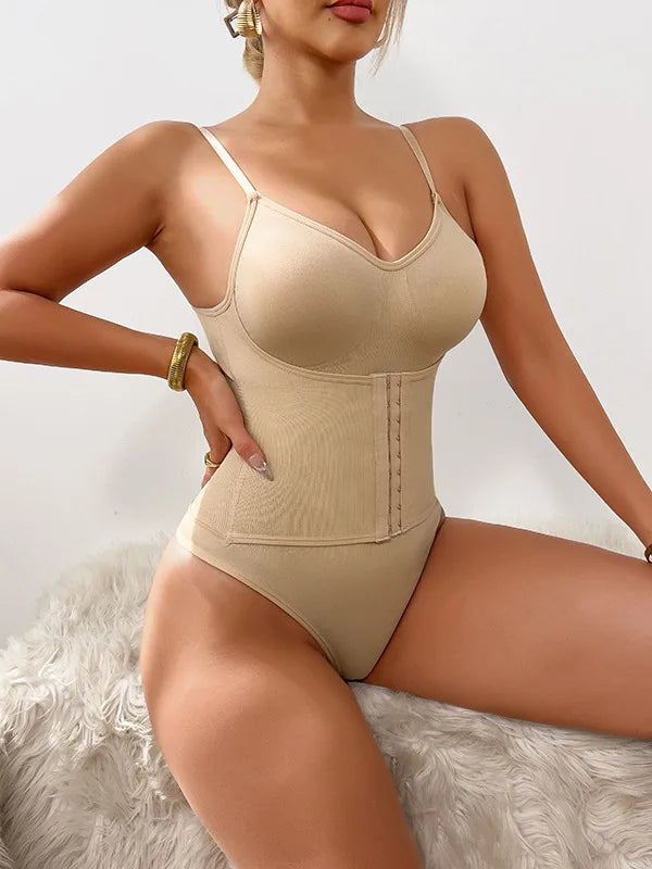 New Firm Tummy Control Thong Bodysuit Shapewear With Zipper Belt Women Fajas Body Shaper Waist Trainer Slim Cincher Corset Tops