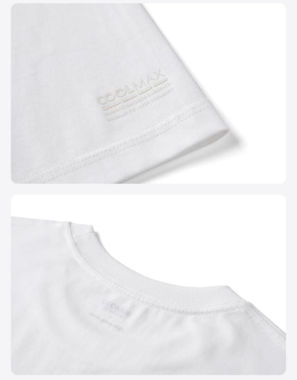 2026 Summer New Oversize 200gsm Coolmax Breathable Moisture Wicking Fabric T-shirts Men Car Print Plus Size Tops