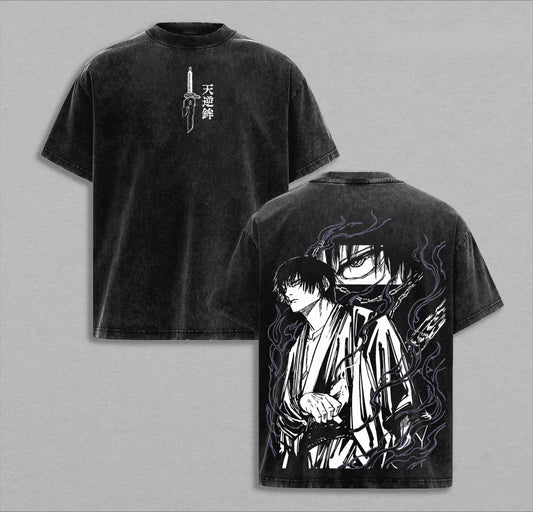 Fushiguro Toji Jujutsu Kaisen T Shirt Men's Clothing Anime Vintage Y2k Washed T-shirt Short Sleeve 100% Cotton Loose Tees Tops
