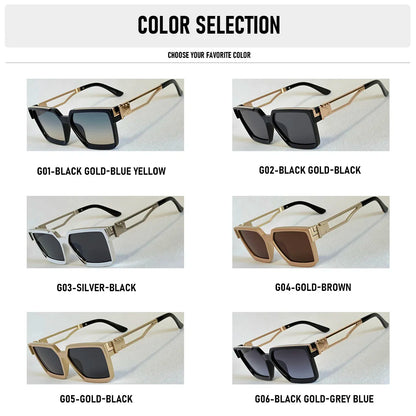 Millionaire Square Sunglasses Women 2026 UV400 Protection Sunglass Men Luxury Brand Design Fashion Glasses Gafas De Sol Hombre
