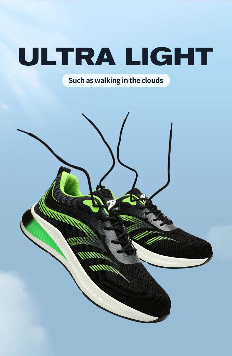Steel Toe Sneakers Lightweight Anti-smash Anti-puncture Man Breathable Work Safety Boots New 2024 Fashion Men Safety Shoes