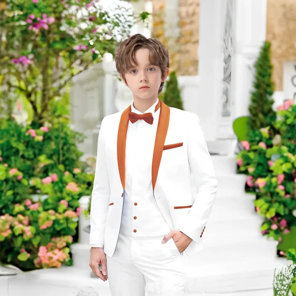 Hot Sale Boys Slim Fit Suit 2 Pieces Piano Performance Wear,Chic Shawl Lapel Tuxedo For Party,Plus Size Suit Set Toddler 2-20T