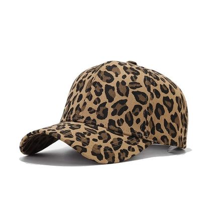 Leopard Print Baseball Caps for Women Men Hip Hop Ponytail Messy Buns Outdoor Sport Hats Accessories